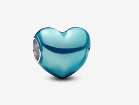 Corazón Azul Metálico