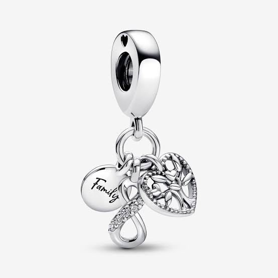 Triple infinity family pendant