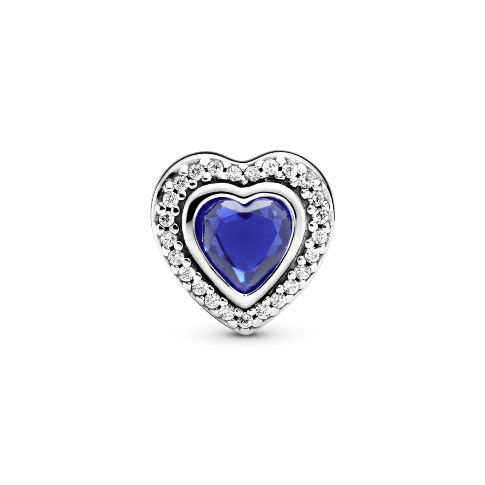 Blue stone heart charm
