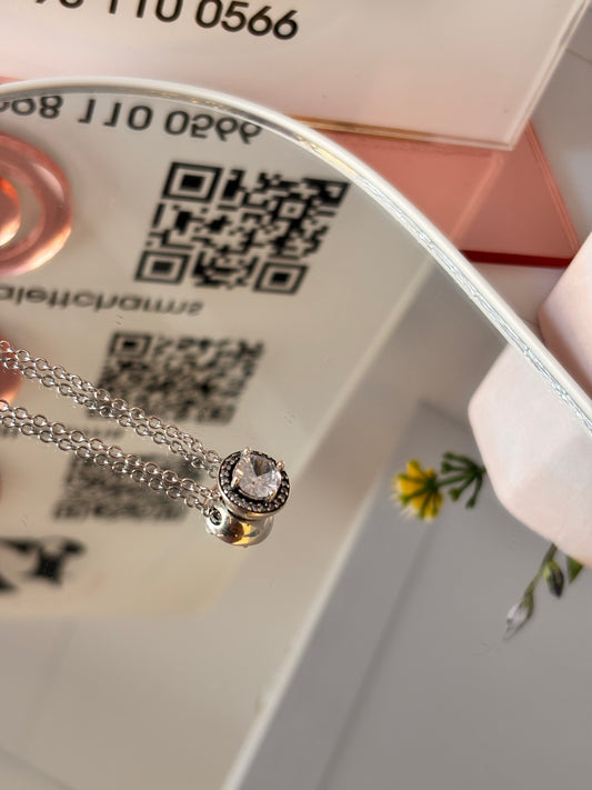Collar Zirconia Círculo