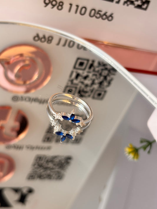 Anillo Tiara Azul
