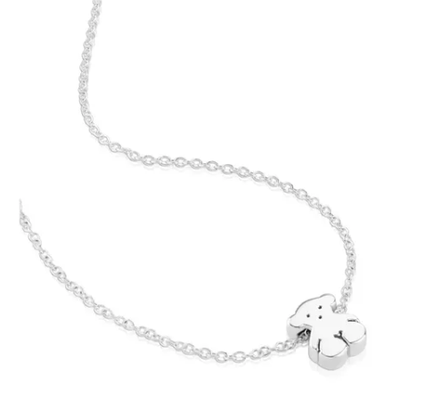 Collar Oso Mini Plata