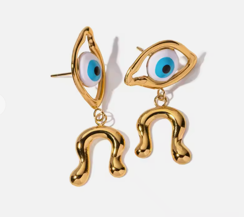 Aretes Ojo turco de gota