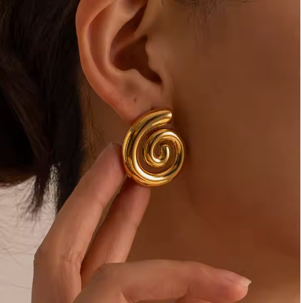 Aretes Espiral - Oro