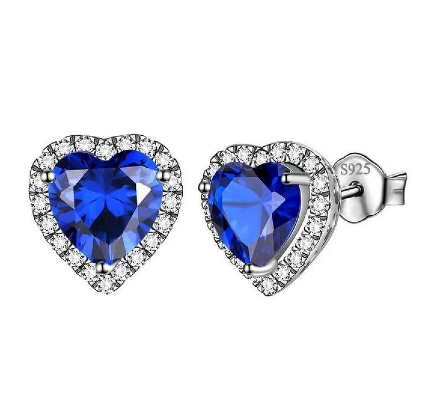 Aretes Corazón Azul