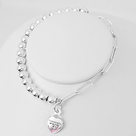 Pulsera bolas + eslabones - Tiff