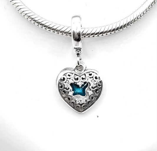 Colgante Corazón con mariposa