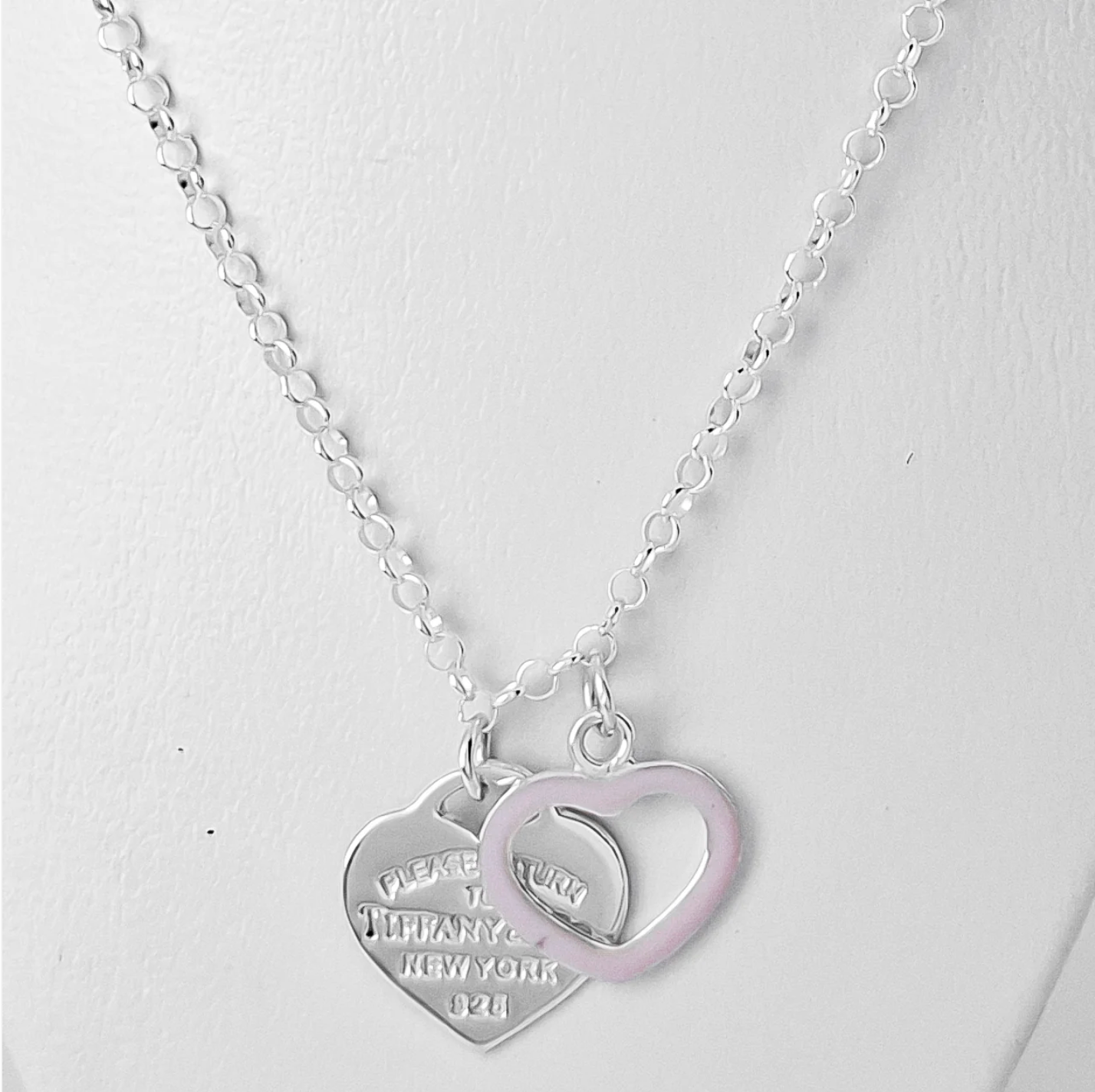 Double heart necklace