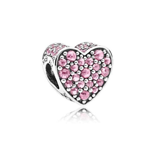 Corazón Zirconias Rosa