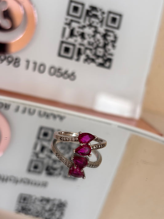 Anillo doble corazón
