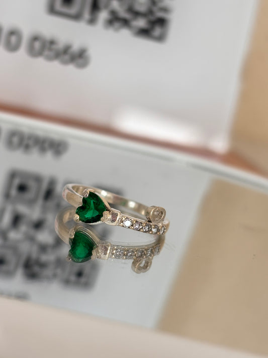 Anillo Corazón Verde