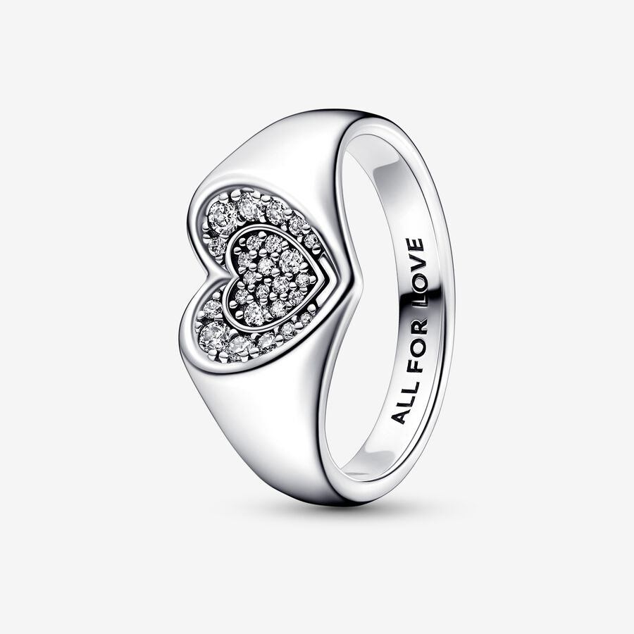 Heart signet ring