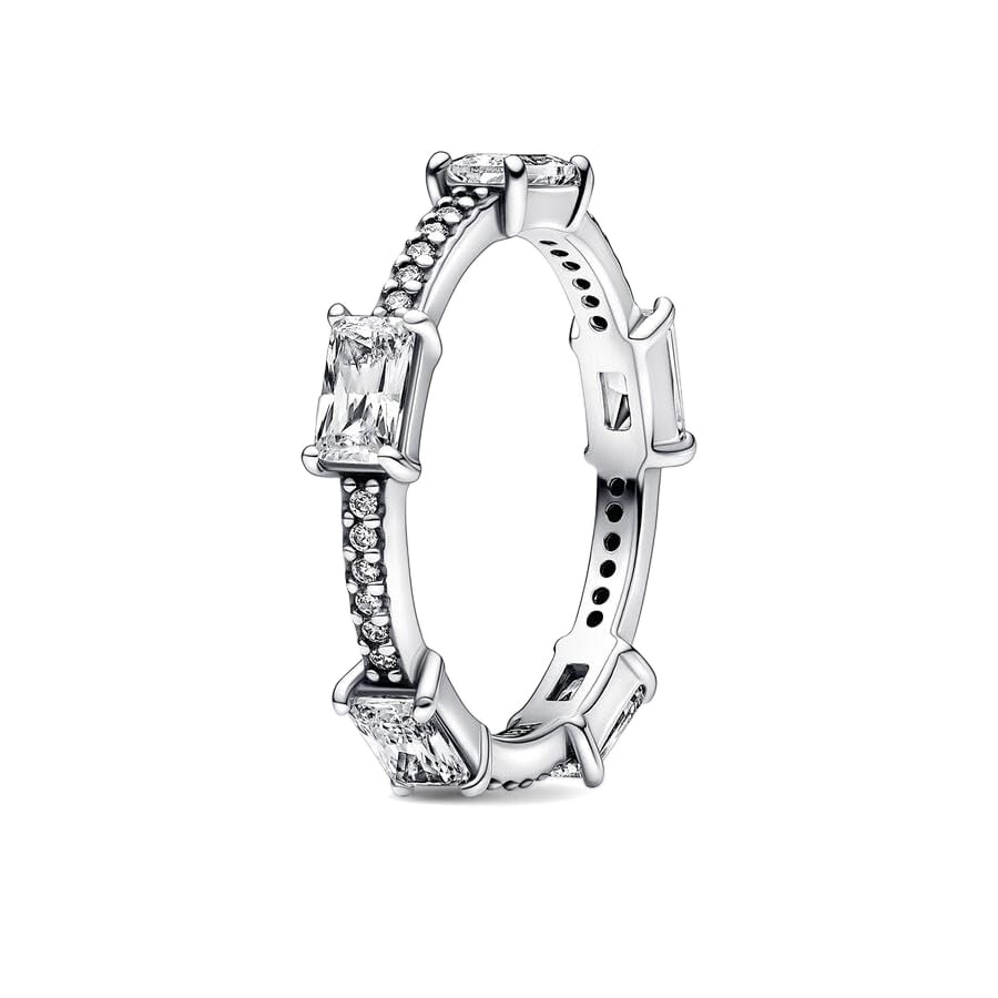 Anillo Zirconias Cuadradas