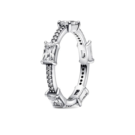 Anillo Zirconias Cuadradas