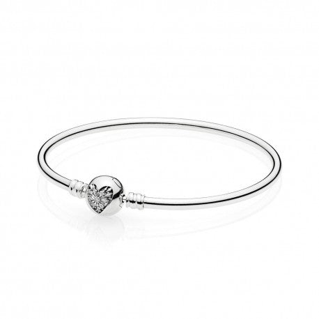 Pulsera Broche Circular + Corazón Zirconias Moments