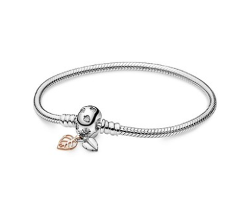Pulsera broche hojas