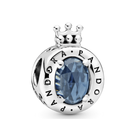 "O" charm piedra azul