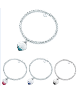 Splash heart bracelet