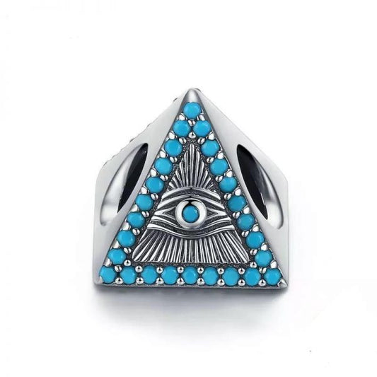 Blue pyramid with eye