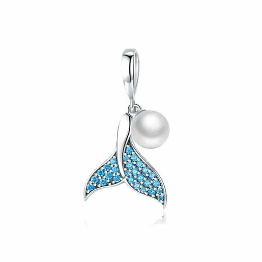 Mermaid Tail and Pearl Pendant