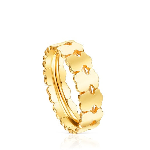 Anillo Motivo Osos Dorado