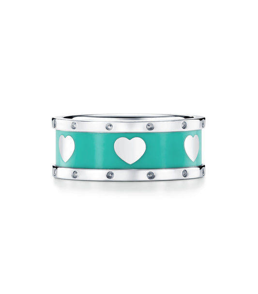 Anillo Aqua Corazones