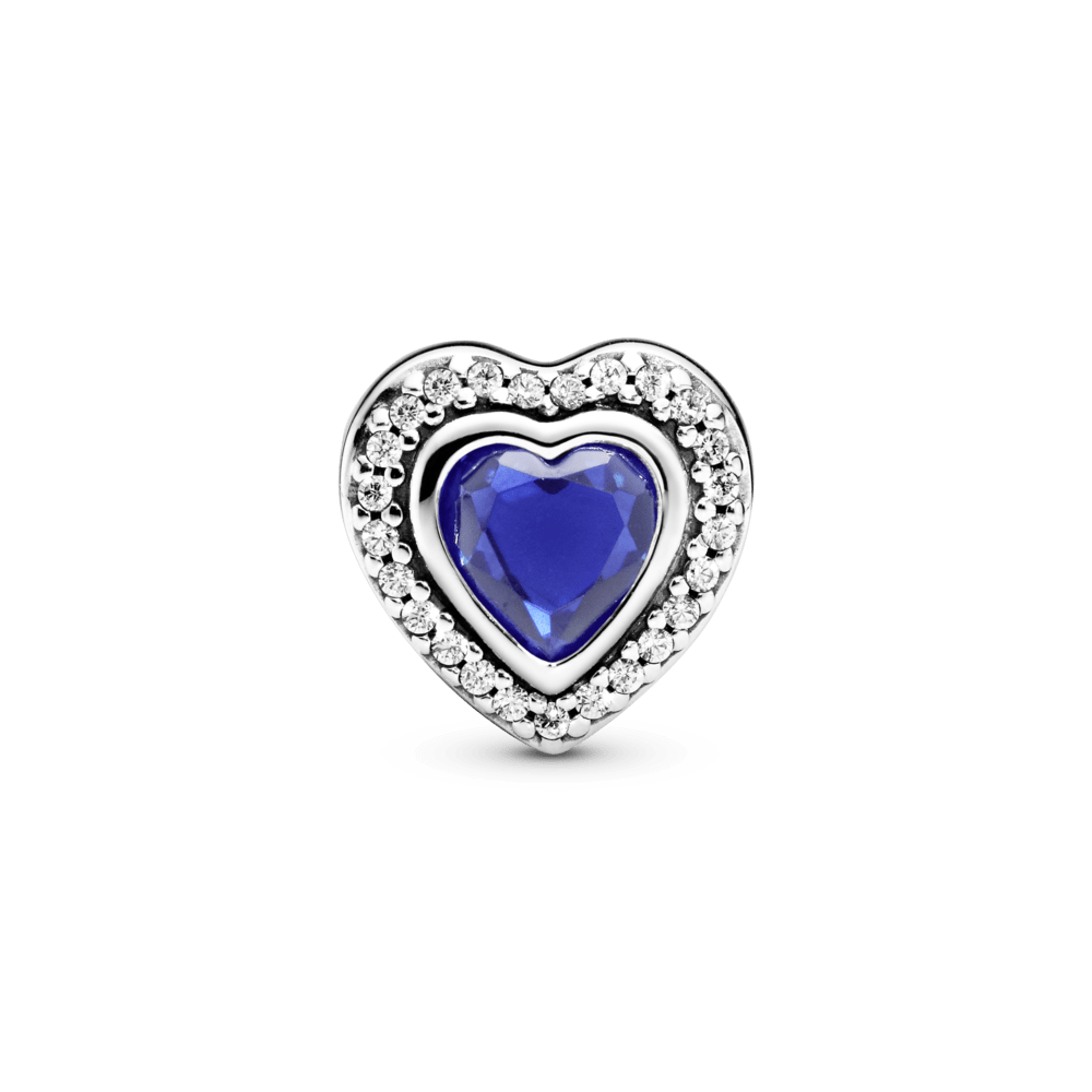 Charm corazón piedra azul