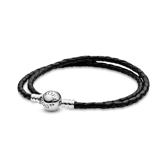 Double leather bracelet