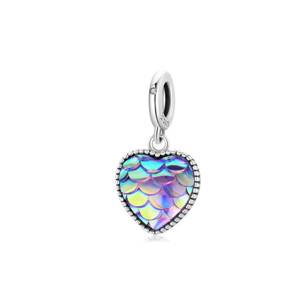 mermaid heart pendant